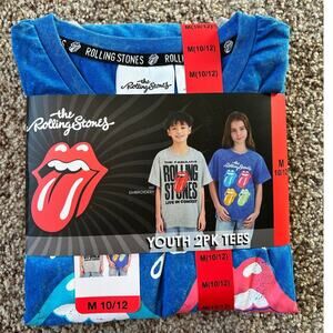 NWT Boys/Girls Rolling Stones Tee Shirts, Size 10/12, 2-Pack, Short Sleeve